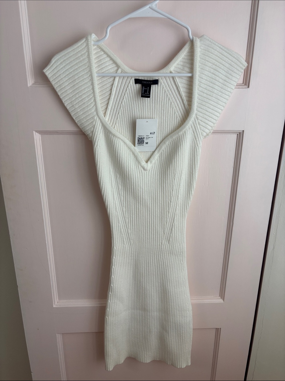 White sweater bodycon dress